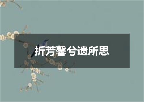 折芳馨兮遗所思