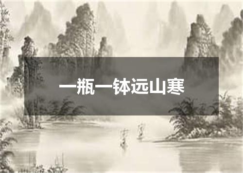 一瓶一钵远山寒