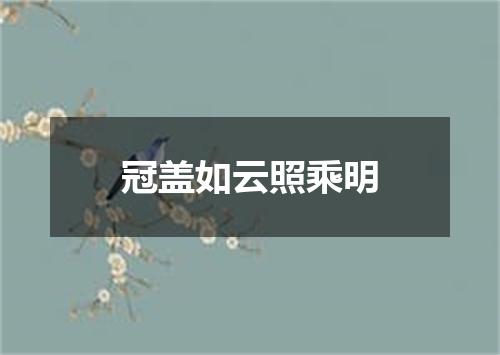 冠盖如云照乘明