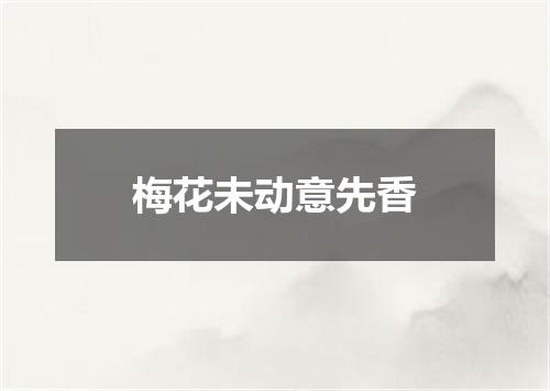 梅花未动意先香
