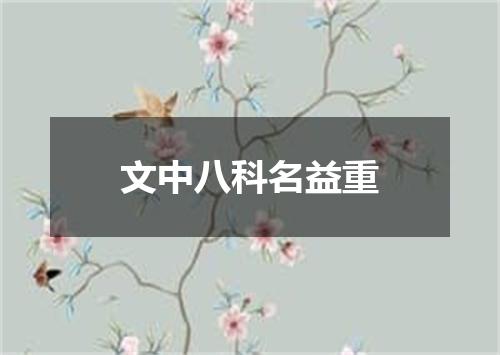 文中八科名益重