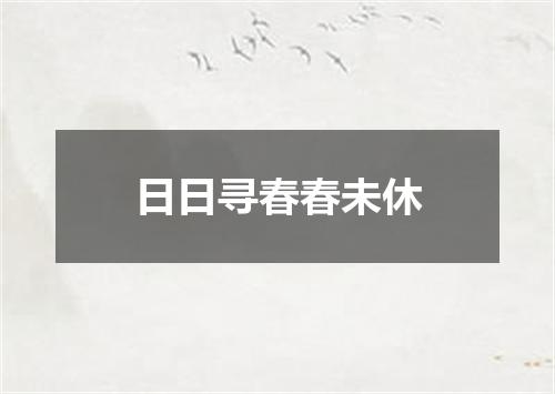日日寻春春未休