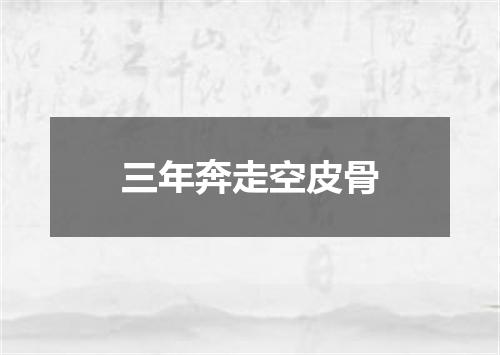 三年奔走空皮骨