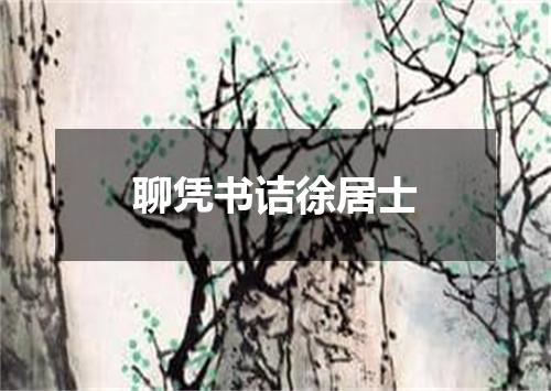 聊凭书诘徐居士
