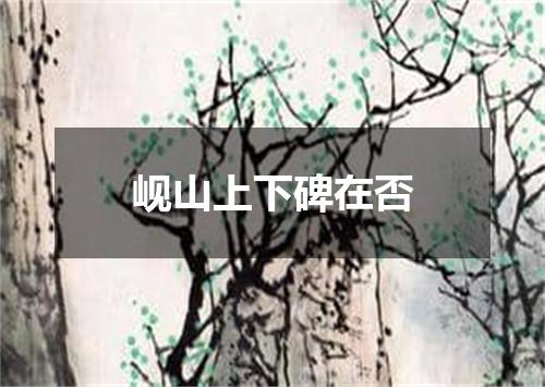 岘山上下碑在否