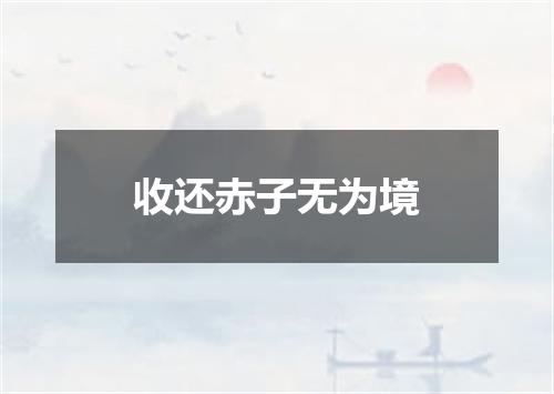 收还赤子无为境
