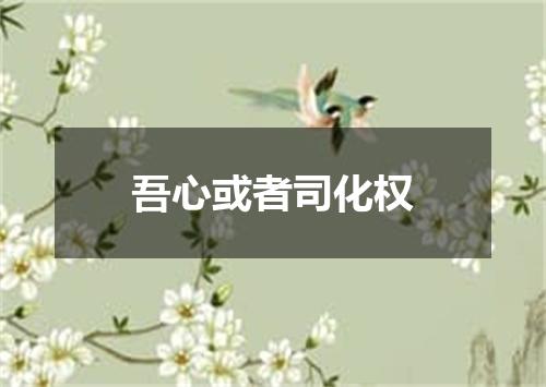 吾心或者司化权