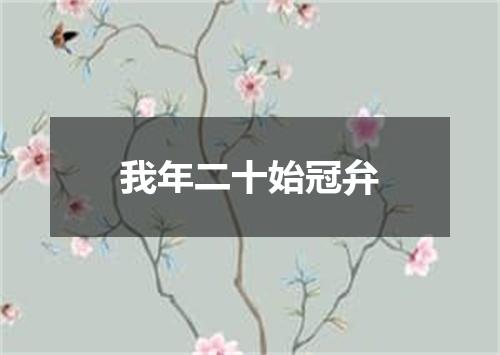 我年二十始冠弁