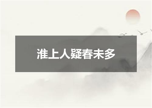 淮上人疑春未多