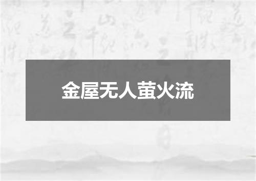 金屋无人萤火流