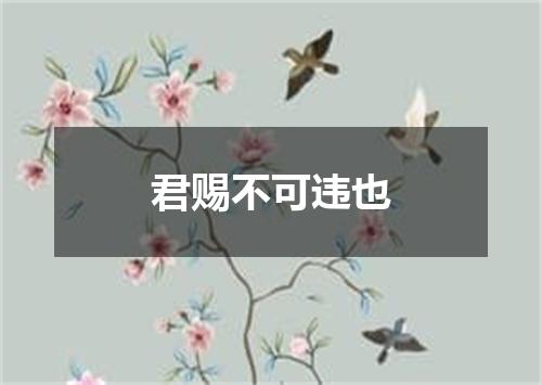 君赐不可违也