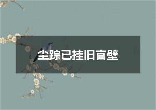 尘踪已挂旧官壁