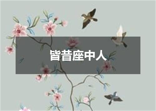 皆昔座中人