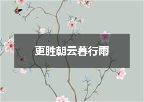 更胜朝云暮行雨
