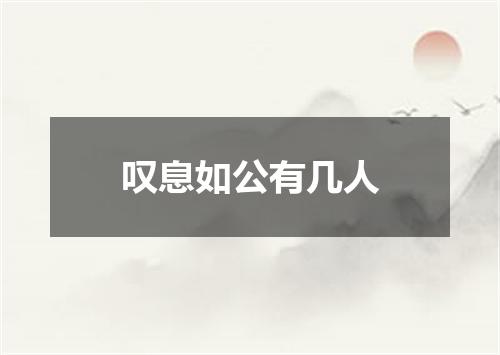 叹息如公有几人