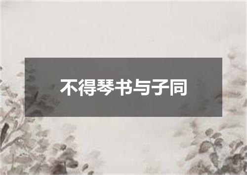 不得琴书与子同