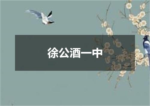 徐公酒一中