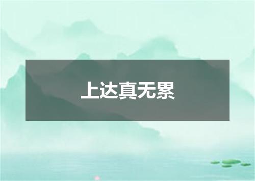 上达真无累