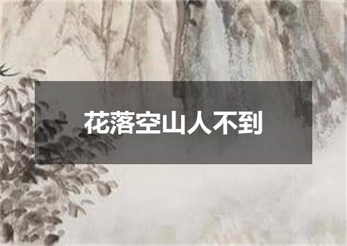 花落空山人不到