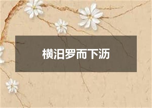 横汨罗而下沥