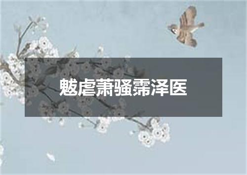 魃虐萧骚霈泽医