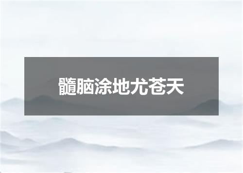 髓脑涂地尤苍天