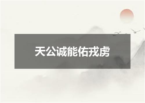 天公诚能佑戎虏