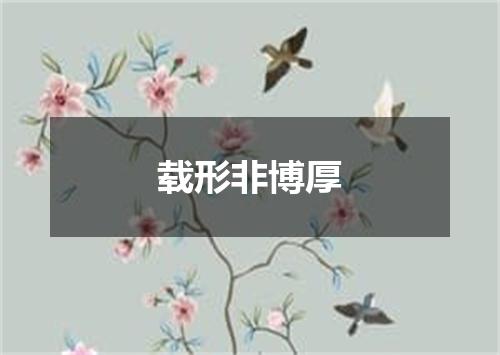 载形非博厚