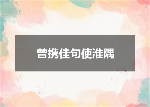曾携佳句使淮隅