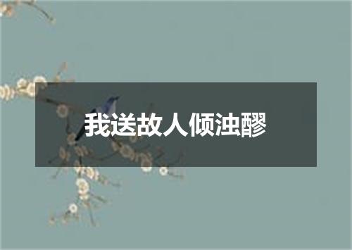 我送故人倾浊醪