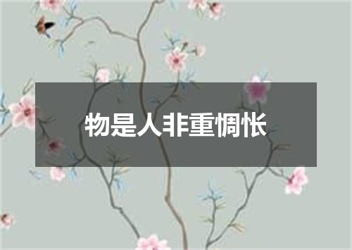 物是人非重惆怅