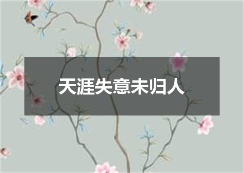 天涯失意未归人