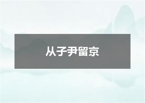 从子尹留京
