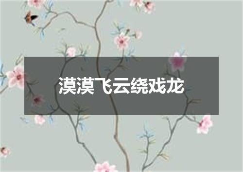漠漠飞云绕戏龙