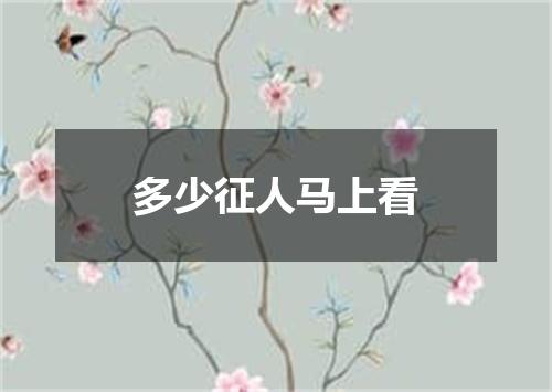 多少征人马上看