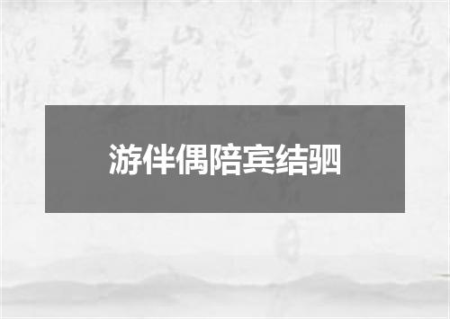 游伴偶陪宾结驷