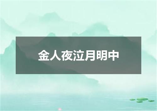 金人夜泣月明中
