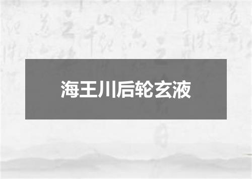 海王川后轮玄液