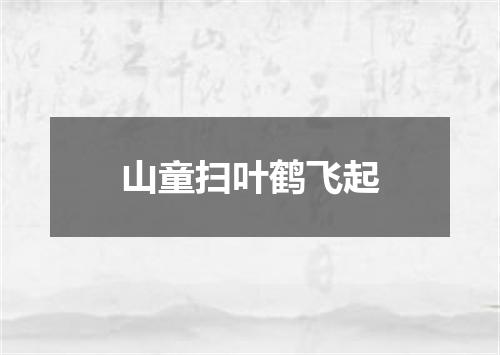 山童扫叶鹤飞起