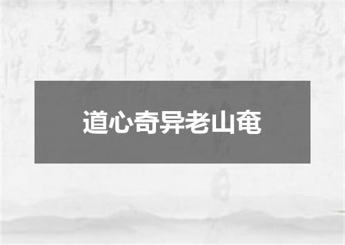 道心奇异老山奄