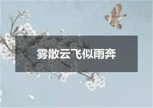雾散云飞似雨奔