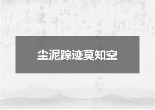尘泥踪迹莫知空