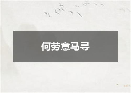 何劳意马寻
