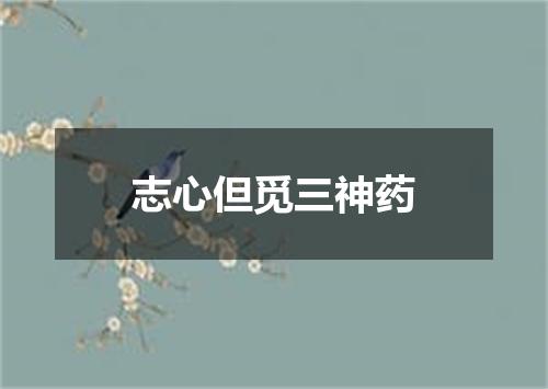 志心但觅三神药