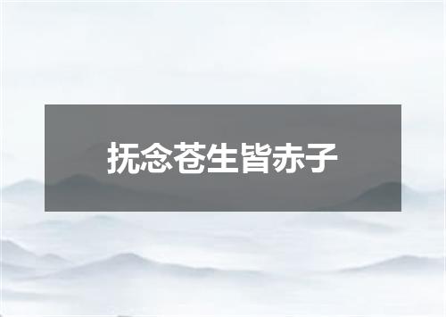 抚念苍生皆赤子