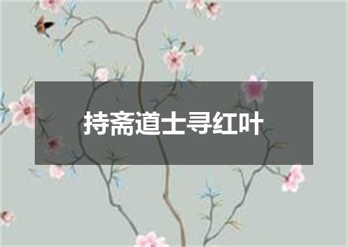 持斋道士寻红叶