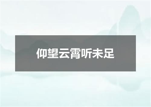 仰望云霄听未足