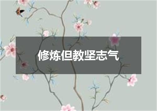 修炼但教坚志气