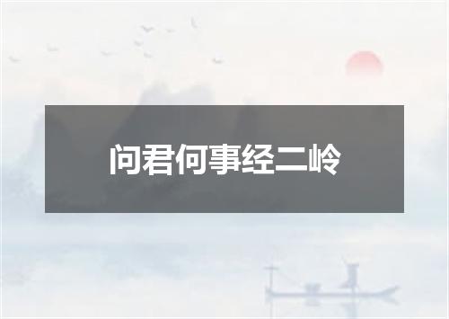问君何事经二岭
