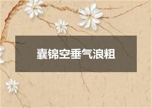 囊锦空垂气浪粗